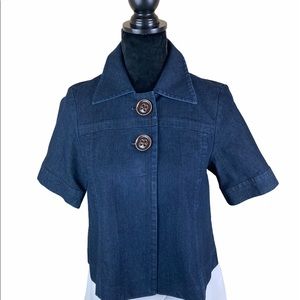 Focus 2000 Petite Denim Short Sleeve Jacket